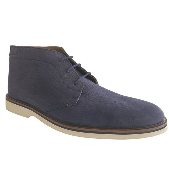 Clarks Men's Malwood Mid Chukka Boot, Navy Nubuck, 13 - Picture 1 of 9